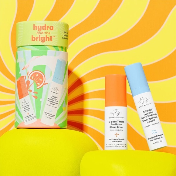Drunk Elephant Hydra and the Bright Serum Duo w/C-Firma+B-Hydra Serum Minis NIB! - Picture 2 of 9